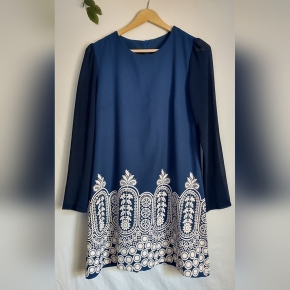 90's Y2K 60's Paisley Bohemian Sheer Sleeve Vintage Fairycore White Dress Small - Picture 7 of 7